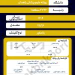 کارنامه پزشکی منطقه 1