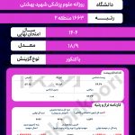 کارنامه قبولی فیزیوتراپی