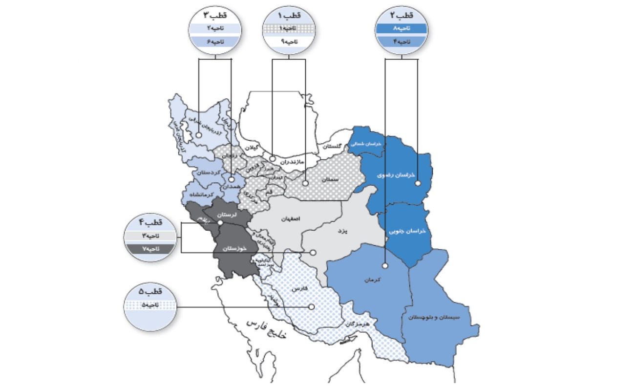 ناحیه بندی، قطب بندی و بومی گزینی